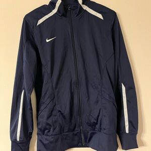 Nike Blue Windbreaker Jacket Lightweight Athletic Design